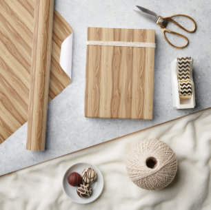 Modern Wood Texture Wrapping Paper Roll