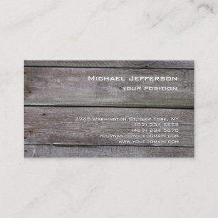 Modern Wood Unique Trendy Custom Business Card