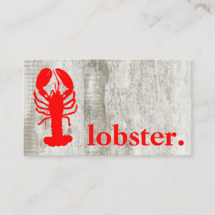 Modern wooden lobster. business card