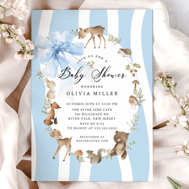 Modern Woodland Animals Baby Shower Invitation (Creator Uploaded)