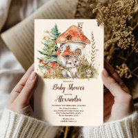 Modern Woodland Animals Forest Boy Baby Shower