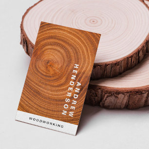 Modern Woodworker Carpentry Construction Business Card
