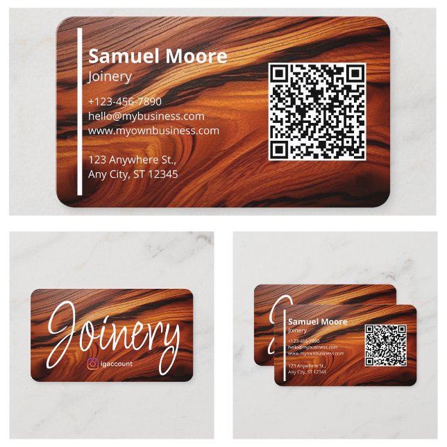 Modern Woodworking Cocobolo wood Business Card (Modern Woodworking Cocobolo wood Business Card
)