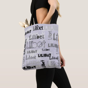 Modern Wordcloud Boys Girls NAME Personalised Tote Bag