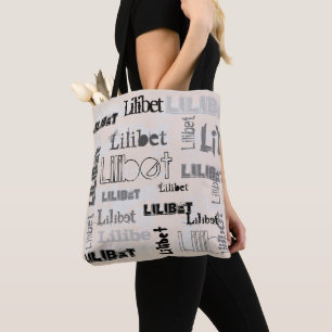Modern Wordcloud Boys Girls NAME Personalised Tote Bag