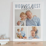 Modern Worlds Best Abuelo 3 Photo Plaque<br><div class="desc">A modern photo collage birthday,  christmas,  fathers day,  special occassion gift,  featuring 3 photos,  and editable text,  perfect for Dad,  Grandpa,  Mum,  Grandma or any relative. The text font style,  size and background colour can be changed by clicking on customise further link after personalising.</div>