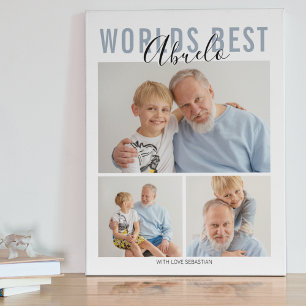 Modern Worlds Best Abuelo 3 Photo Plaque