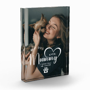 Modern World's Best Dog Mummy Gift Photo Block