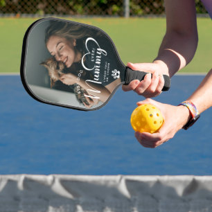 Modern World's Best Dog Mummy Gift Photo Pickleball Paddle