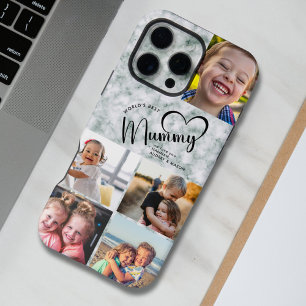 Modern World's Best Mummy Gift Photo Green Marble iPhone 16 Pro Max Case
