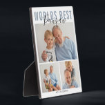 Modern Worlds Best Pawpaw 3 Photo Plaque<br><div class="desc">A modern photo collage birthday,  christmas,  fathers day,  special occassion gift,  featuring 3 photos,  and editable text,  perfect for Dad,  Grandpa,  Mum,  Grandma or any relative. The text font style,  size and background colour can be changed by clicking on customise further link after personalising.</div>