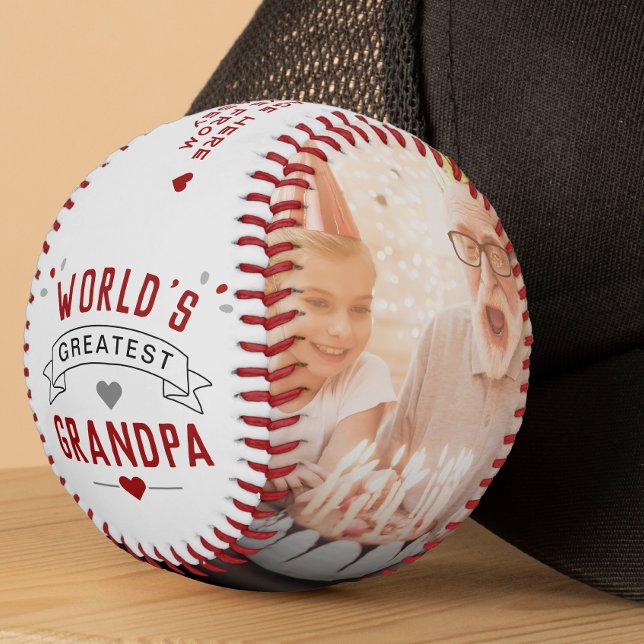 Modern World's Greatest Grandpa 2-Photo Baseball (Creator Uploaded)
