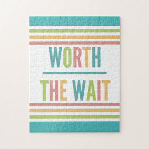 Modern Worth the Wait - Adoption, New Baby Jigsaw Puzzle