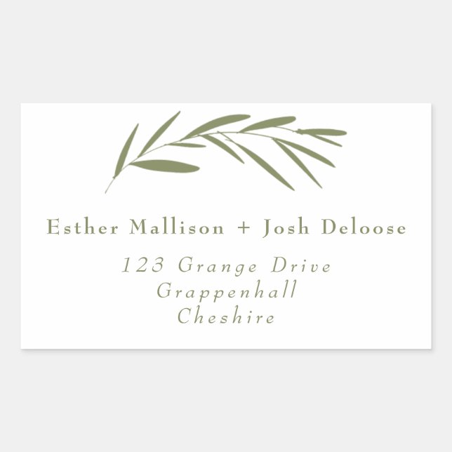modern wreath return address label (Front)