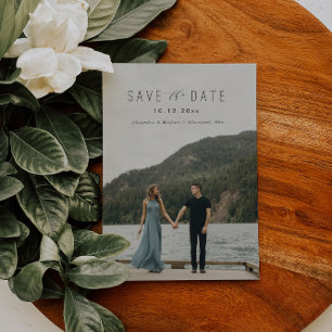 Modern Writing Save the Date Postcard