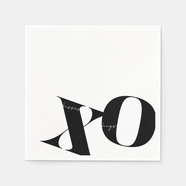Modern X and O Napkins (Front)