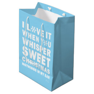 Modern Xmas Blue & White Gift Bag Sweet Xmas
