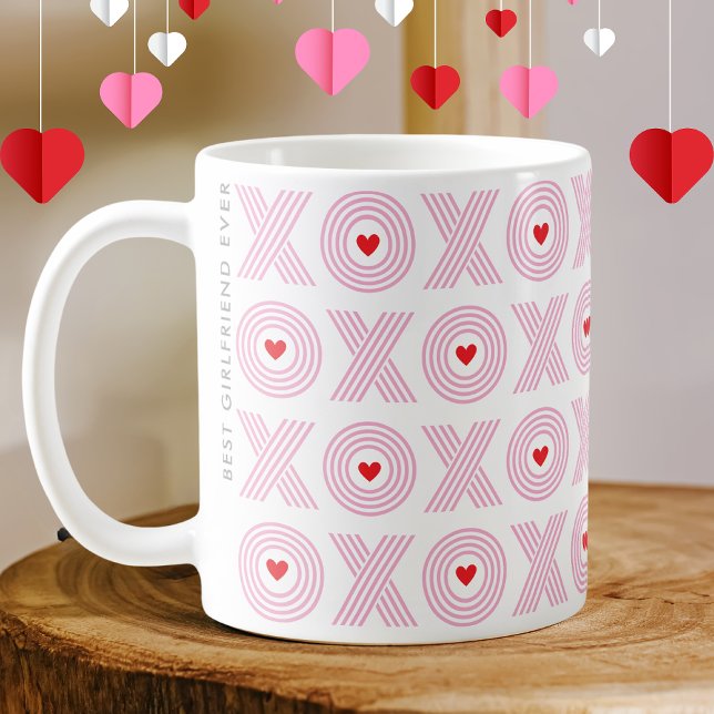 Modern XOXO Valentine's Day Best Girlfriend Coffee Mug (Creator Uploaded)