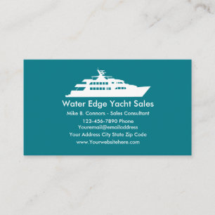 Modern Yacht Sales Business Card