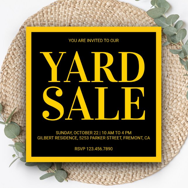 Modern Yard Sale Invitation (Creator Uploaded)