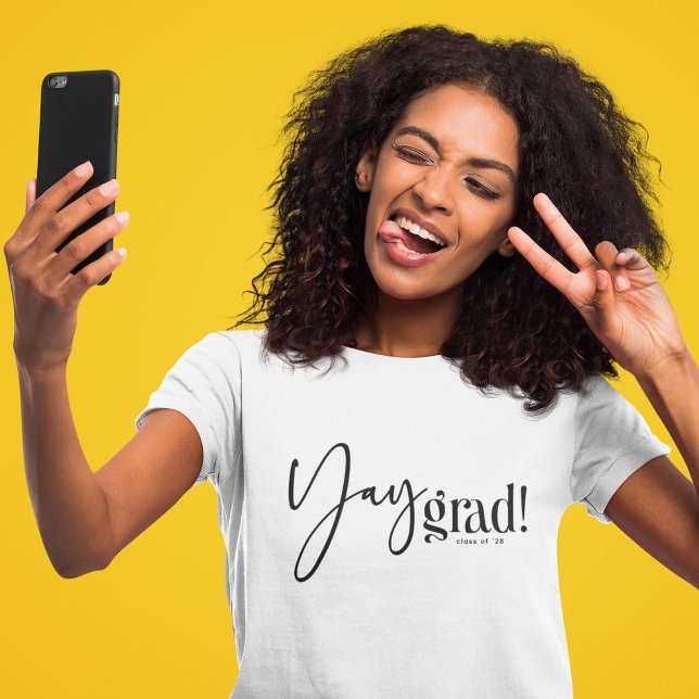 Modern Yay Grad' Graduation T-Shirt (Creator Uploaded)