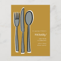 Modern Yellow 50th Birthday Dinner Party