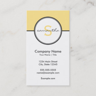 Modern Yellow and Grey Business Card