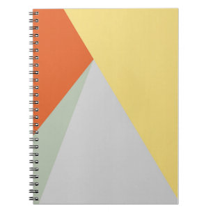Modern Yellow and Orange Triangle Art Notebook
