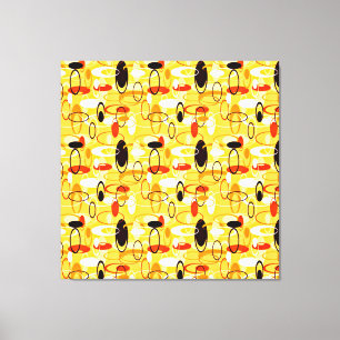 Modern Yellow & black abstract style Canvas Print