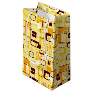 Modern Yellow & black abstract style Small Gift Bag