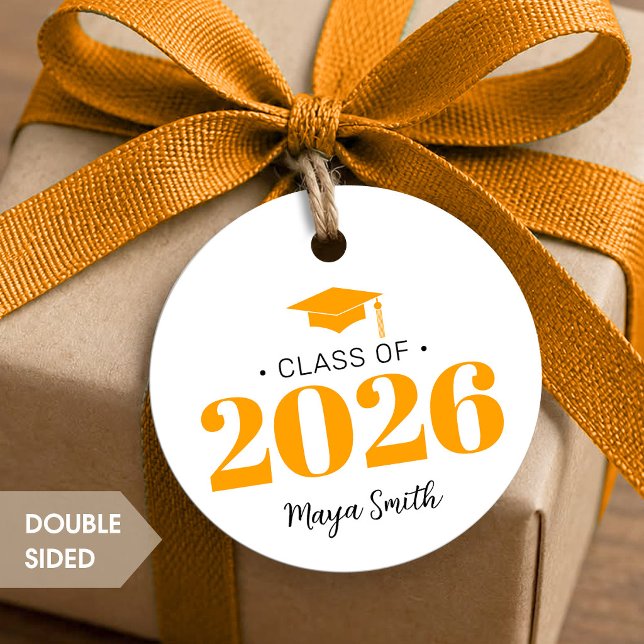 Modern Yellow Black Graduation Favour Tags (Creator Uploaded)
