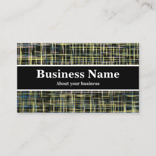 Modern Yellow & Blue Abstract Business Card