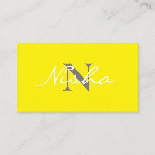 Modern Yellow  Business Card