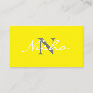 Modern Yellow Business Card