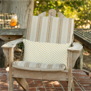 Modern Yellow Chevron Herringbone Pattern Throw Pi Lumbar Cushion