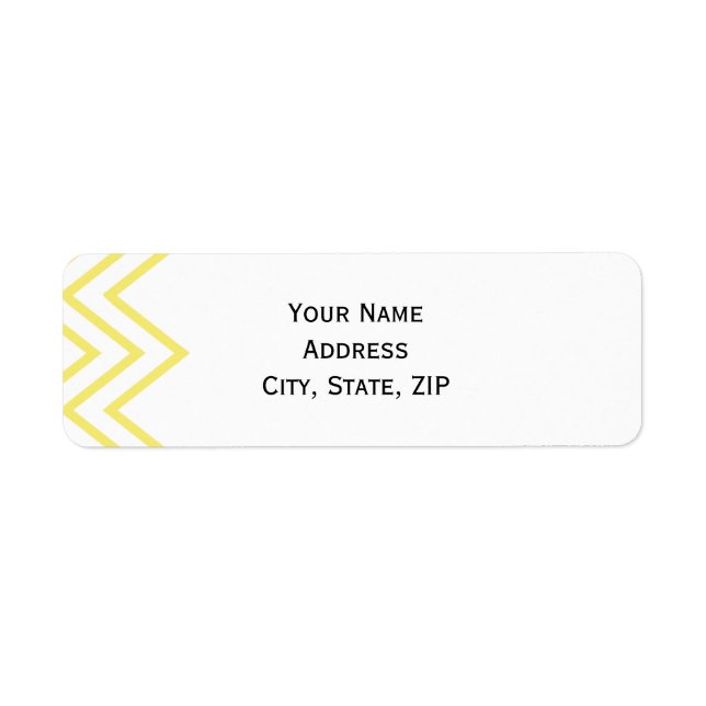 Modern Yellow Chevron Return Address (Front)