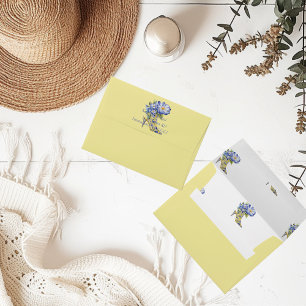  Modern Yellow Chinoiserie Floral High-Heel  Envelope