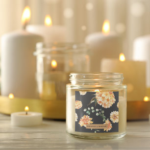 Modern Yellow Flowers & Kraft Personalised Gift Square Sticker