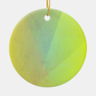 Modern Yellow Geometric Gradation Ceramic Tree Decoration