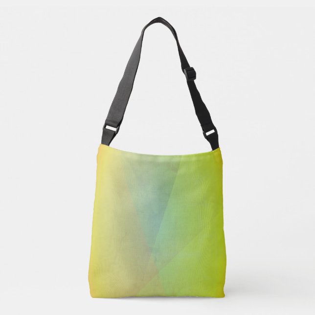 Modern Yellow Geometric Gradation Crossbody Bag (Front)
