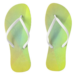 Modern Yellow Geometric Gradation Jandals