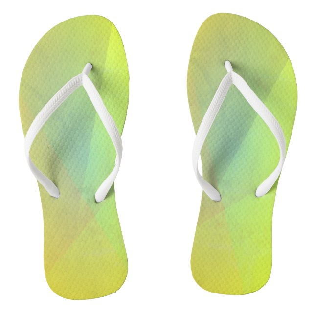 Modern Yellow Geometric Gradation Jandals (Footbed)