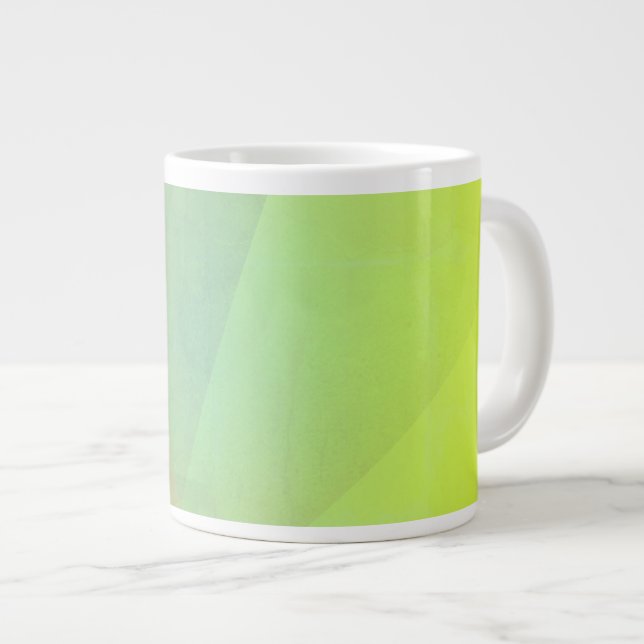 Modern Yellow Geometric Gradation Large Coffee Mug (Front Right)