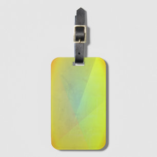 Modern Yellow Geometric Gradation Luggage Tag