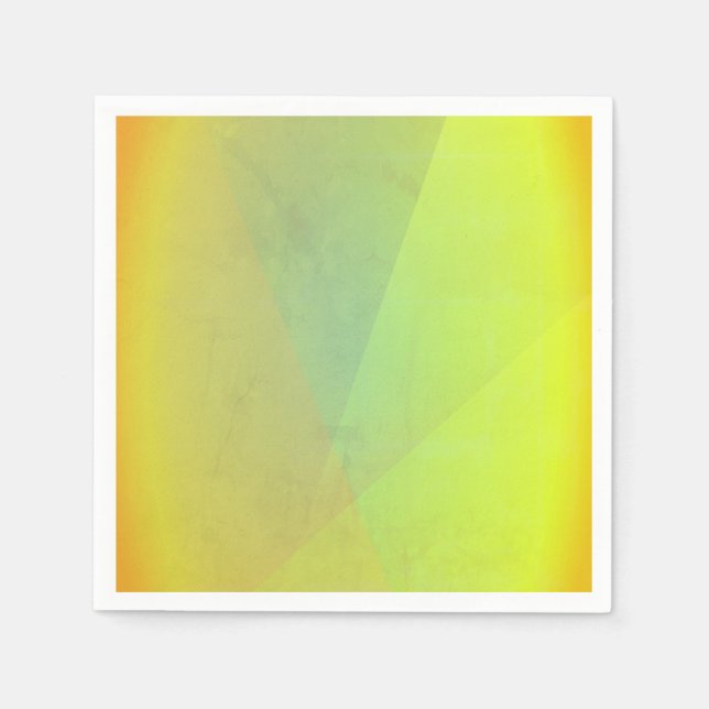 Modern Yellow Geometric Gradation Napkin (Front)