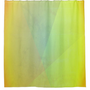 Modern Yellow Geometric Gradation Shower Curtain
