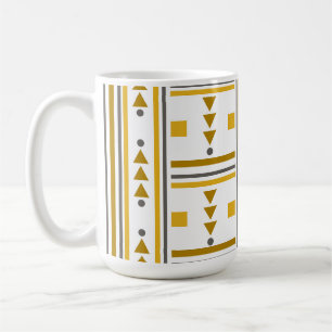 Modern Yellow Geometric Patterned Mug
