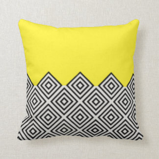 Modern Yellow Geometric Throw Pillow