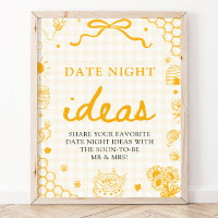 Modern Yellow Gingham Honey Bee Date Night Ideas