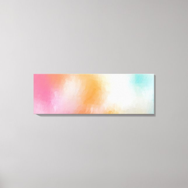 Modern Yellow Green Red Pink Blue Purple Colourful Canvas Print (Front)